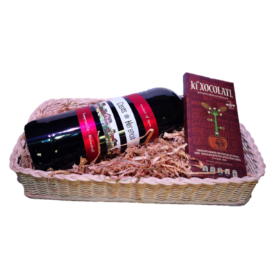 Canasta de Vino y Chocolate